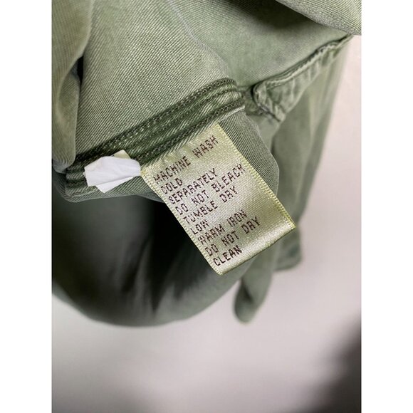 Ryan Michael Men Silk Blend Green Button Up Shirt Size Large Long Sleeve Western - Picture 8 of 16